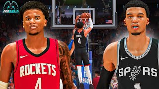 NBA 2K25 Using Rockets amp Spurs to Rank Up Fast in Play Now Online [upl. by Aicinad]