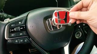 JDM Steering Wheel Emblem for Honda Accord 20182019 [upl. by Fontana995]