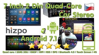 Hizpo Android 71 2DIN Car Radio Stereo Quad Core MP5 Player  Full installation [upl. by Dur]