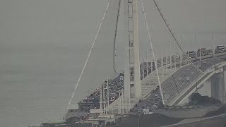 ProPalestinian protesters block all westbound lanes of Bay Bridge [upl. by Orola]