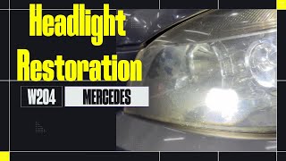 Mercedes W204 C250 Faded Headlight Restoration [upl. by Colinson788]