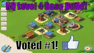 Boom Beach  quotObliteratorquot HeadquartersHQ Level 4 Base Build  Best HQ Lvl 4 Base [upl. by Analart]