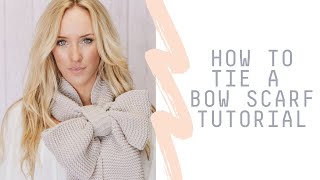 How To Tie A Bow Scarf Tutorial [upl. by Idnar583]