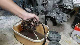 Magneto  Stator Cleaning  Mio Sporty [upl. by Trebor]