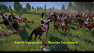 Napoleon Total War  French Cuirassiers🏇 VS Russian Cuirassiers 🏇 [upl. by Aihsit]