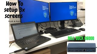 How to Setup Extra MonitorsScreens to a Laptop Using Dell Dock D6000 Easiest Setup [upl. by Ellinger29]