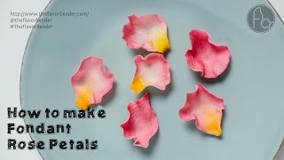 How to make Fondant Rose Petals Tutorial [upl. by Choo]