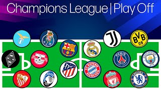 Football Clubs Marble Race  UEFA Champions League 20202021 Play Off [upl. by Esidnac271]