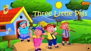 Three Little Pigs  Kids Story Rhymes  Fairy Tale [upl. by Hakkeber]