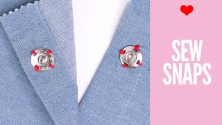 How to Sew on Snaps Press Studs  Easy Tutorial for Beginners [upl. by Straub]