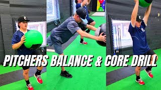 Youth Baseball Throwers Core strength and balance Drill [upl. by Melda967]