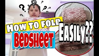 How To Fold Bedsheet Easily  TESDA Training  OFw in Saudi [upl. by Harrell]