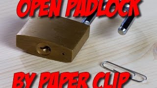 How to open padlock without key using paper clip  lifehack [upl. by Wsan]