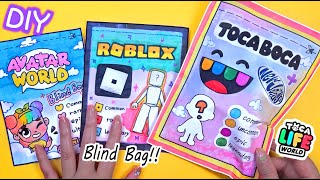 Paper Diy✨Blind Bag Unboxing outfits avatarworld tocaboca roblox newjeans [upl. by Okimat]