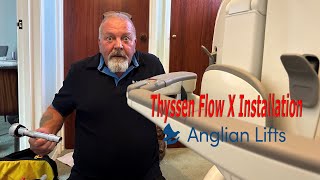 Thyssen Flow X curved stairlift installation [upl. by Westerfield]