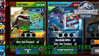 Fight For Funds amp Monsters Of The Deep Events  Jurassic World The Game  EP 690 [upl. by Llerut369]