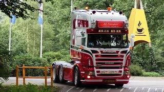 Uittocht Truckschow Appelscha 2017 with Scania V8 DAF Volvo open loud pipes 4K UHD [upl. by Anivid177]