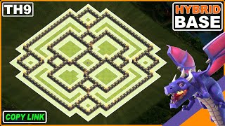 NEW TH9 HYBRIDTROPHY Base 2024 COPY LINK  Town Hall 9 TH9 Base Design – Clash of Clans [upl. by Gamber353]