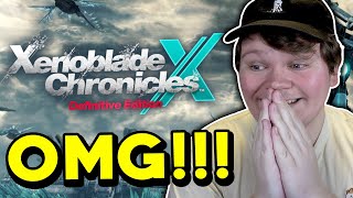 XENOBLADE CHRONICLES X DEFINITIVE EDITION IS REAL IM SO HAPPY Trailer Reaction [upl. by Esimorp]