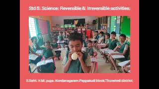 Reversible amp Irreversible changes activitiesstd 5Science [upl. by Nazarius971]