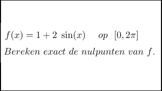 Nulpunten berekenen bij een goniometrische functie [upl. by Ajet]