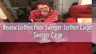 Review Leifheit Floor Sweeper Leifheit Carpet SweeperCarpet Sweeper Regulas Turquoise with Heigh [upl. by Ayhtin]