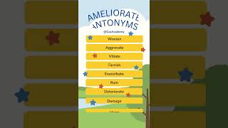 Ameliorate  Vocabulary Builder  Caz Academy [upl. by Nawaj563]