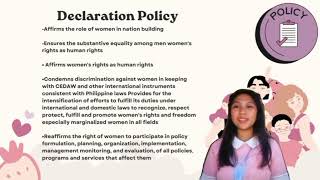 GROUP 6 CEDAW and The Philippine Magna Carta of Women [upl. by Irod]