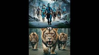 Avatar vs lion vs Gaint Creatures Godzilla Wendigo King Kong Werewolf Dragon Predator yeti [upl. by Ainahtan]