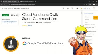 Cloud Functions Qwik Start  Command Line  qwiklabs  GSP080 [upl. by Gerty797]