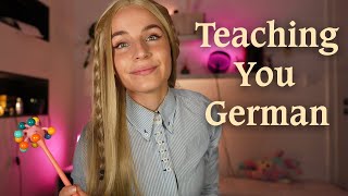 ASMR Teaching You Basics of German Language  Soft spoken writing [upl. by Ettelegna]