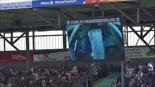 Choreo  Support  Gänsehaut  Anpfiff 1FC Magdeburg vs St Pauli  05082018 2Liga [upl. by Ahseyi]