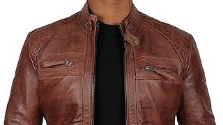 Premium Quality Men Leather Jacket order link 👇👇👇jacket [upl. by Redvers649]