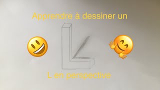 Apprendre à dessiner la lettre L en perspective [upl. by Ihsoyim]