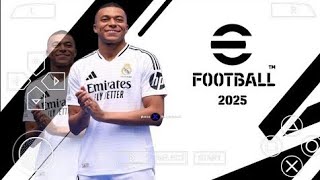 Efootball pes 2025 mobile PPSSPP ANDROID Camera ps4ps5  commentaires anglaisMeilleures Graphismes [upl. by Esinad]