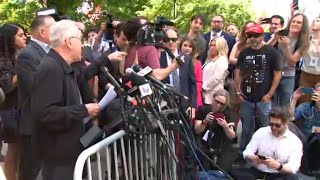 De Niro spars with heckler outside Trump trial [upl. by Cheadle]