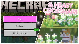 How To Get Colored Buttons amp HeartCrosshair In Minecraft PE GUI Tweaks 💖 [upl. by Suired421]