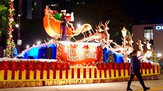 The 2024 Hollywood Christmas ParadeWide Angle 4K  A Very Wonderful Christmas Parade😀😀 [upl. by Rimaa]