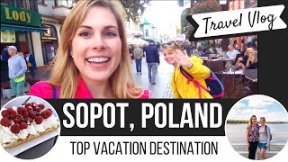 Exploring Sopot Poland  Day Trip from Gdansk  Travel Vlog [upl. by Ycal]