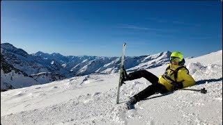 MONTEROSA SKI 2018 1  Pista dei Salati rossa e Moos nera [upl. by Nnylarej]