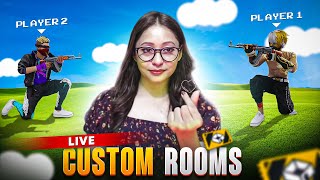 CUSTOM ROOMS AND BATTLES WITH SHARMILA LIVE FF 🔥✌ Free Fire Live freefire freefiregirllive [upl. by Anastos751]