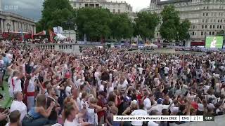 England Fans and BBC Pundits Celebration Chloe Kelly Goal vs Germany [upl. by Earlene121]