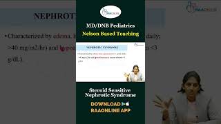 MDDNB Pediatrics  NBT  Steroid sensitive Nephrotic Syndrome  Raaonline  Shorts pediatrics [upl. by Menon]