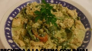 RECETA DE PECHUGA A LA CREMA CON RAJAS DE POBLANO Y GRANOS DE ELOTE  LOS ANGELES COCINAN [upl. by Andras]