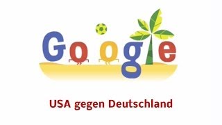 USA gegen Deutschland Fußball WM 2014 Kopfball Doodle 34 [upl. by Atinnor]