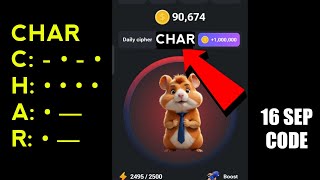 16 September Daily Cipher Hamster Kombat today 16 Sept Daily Cipher today Daily Cipher 16 September [upl. by Laram276]