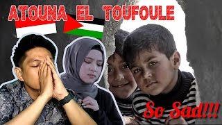 MENYENTUH KALBU ATOUNA EL TOUFOULE Cover by SABYAN REACTION [upl. by Carita]