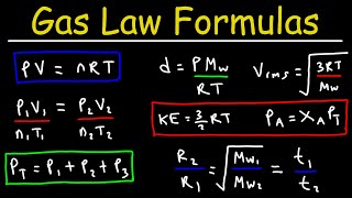 Gas Law Formulas and Equations  College Chemistry Study Guide [upl. by Ainel55]