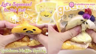 Enjoy Squeezing Sanrio Gudetama Lazy Egg Muffin Squishy [upl. by Notaes]