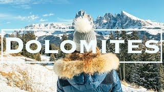 Beautiful Italian DOLOMITES in winter 2018  Dolomites skiing [upl. by Fuchs800]